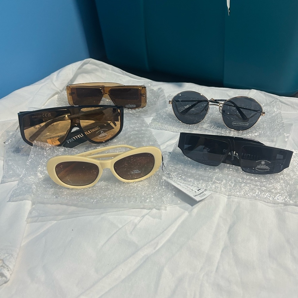 Pretty Little Thing PrettyLittleThing Lot Of 6 Different Pairs Of Sunglasses NWT - Picture 2 of 8